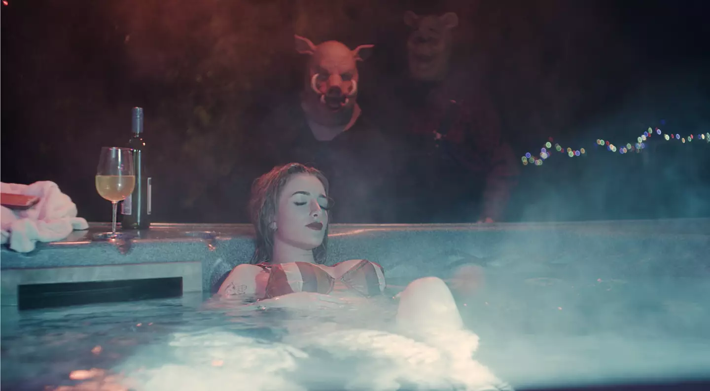 The slasher movie is far from family-friendly.