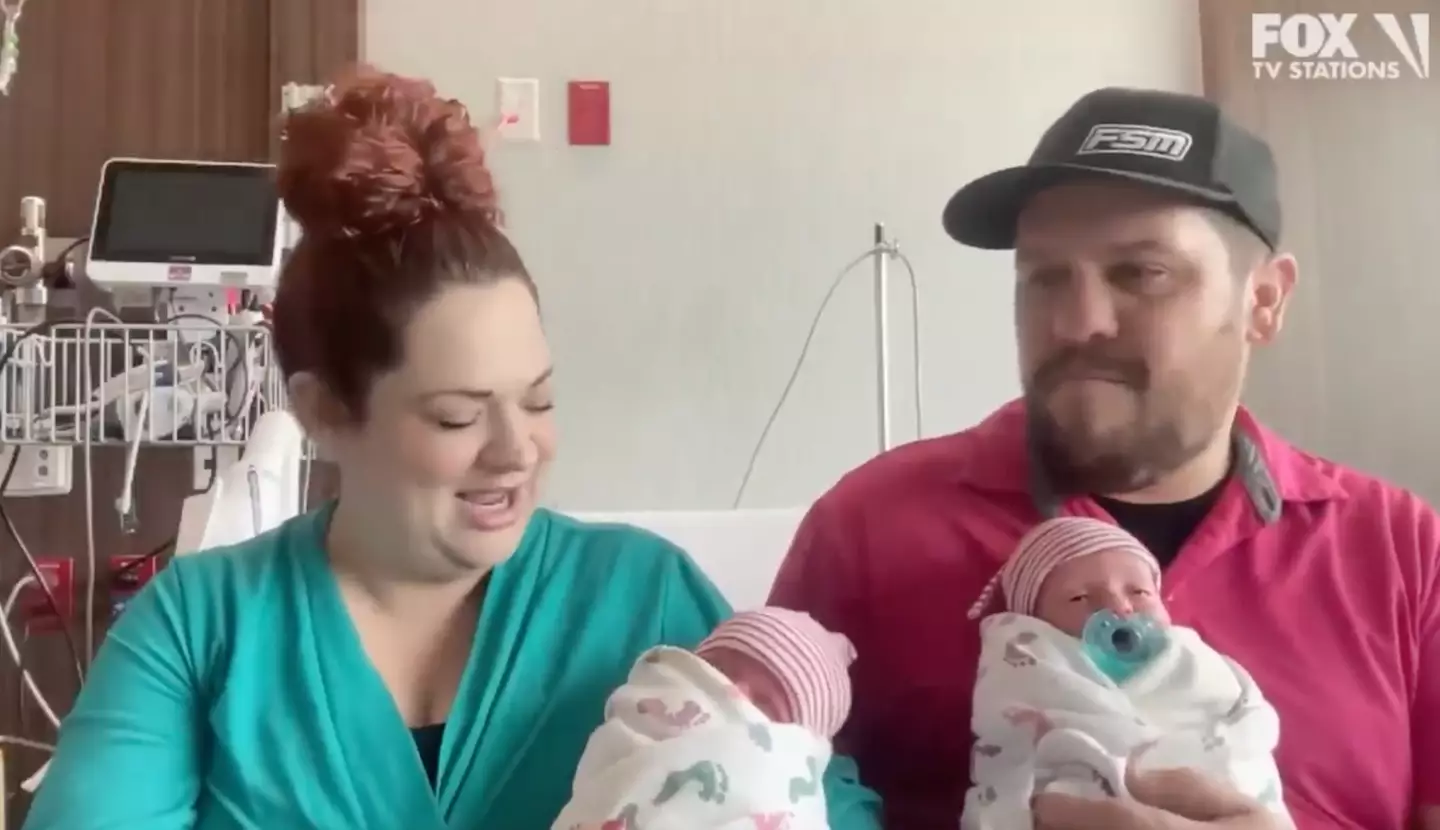 Kali explained how she had initially gone into hospital for some monitoring, before welcoming her girls by c-section just days later.