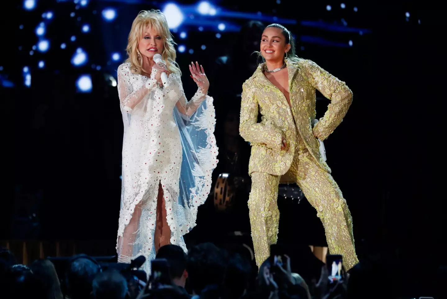 Miley Cyrus and Dolly Parton.