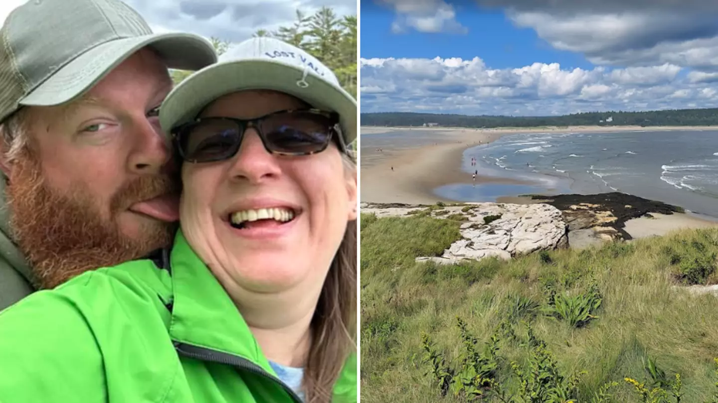 Woman issues terrifying warning after being swallowed by quicksand whilst walking with husband