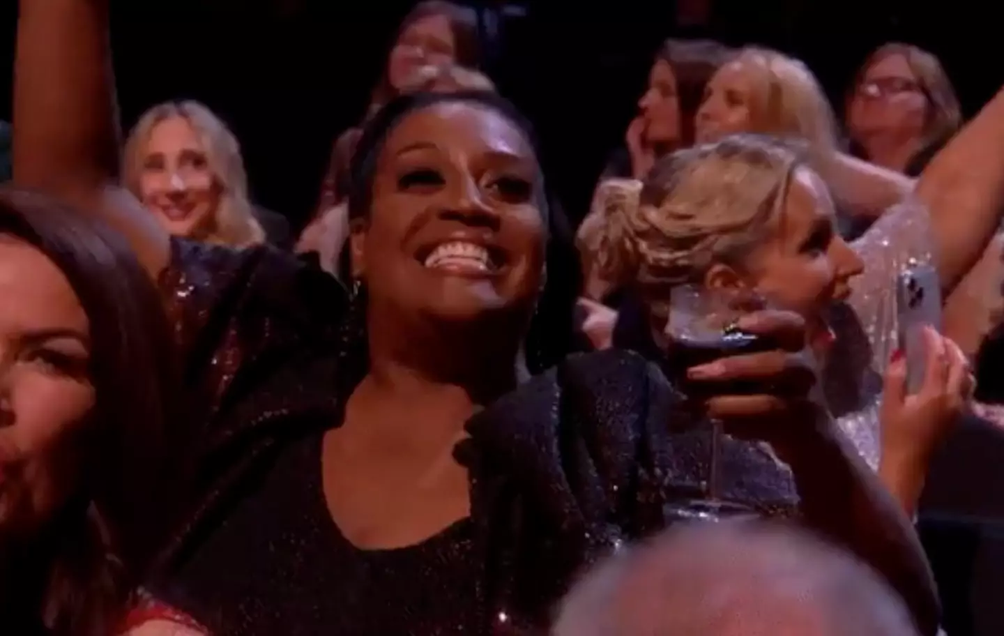 Alison Hammond spilled her wine whilst on live TV at the NTAs.