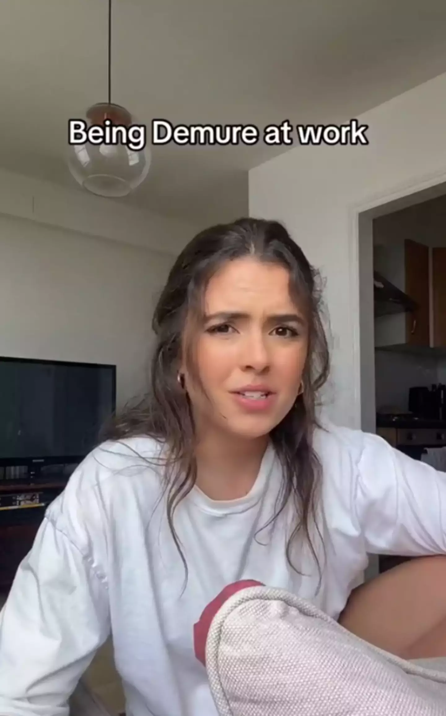 The 'demure' trend has racked up millions of views on TikTok. (TikTok/@c.atherinegrace)