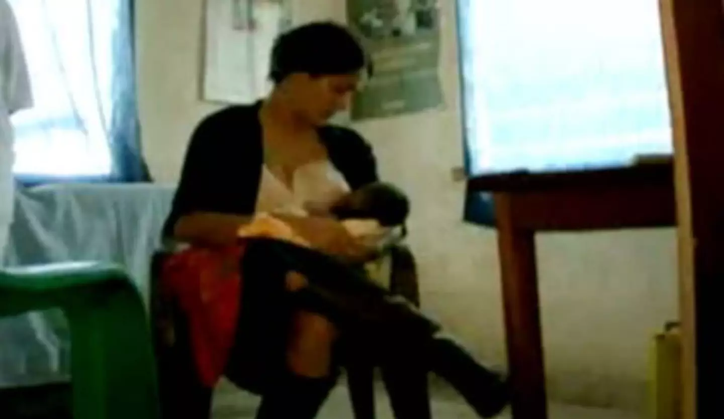 Salma Hayek breastfeeding a stranger's baby.
