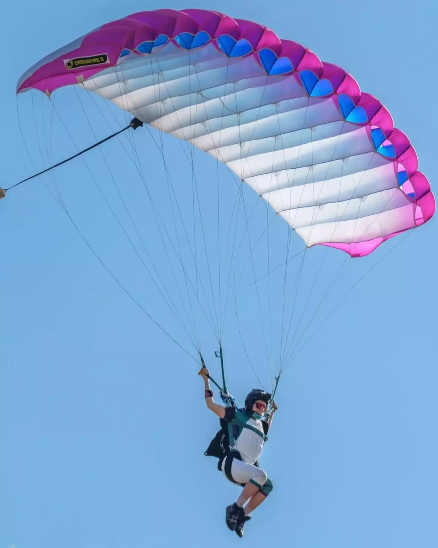 The horror unfolding during Devrey's last jump of the day. (Instagram/@devrey_jane_)