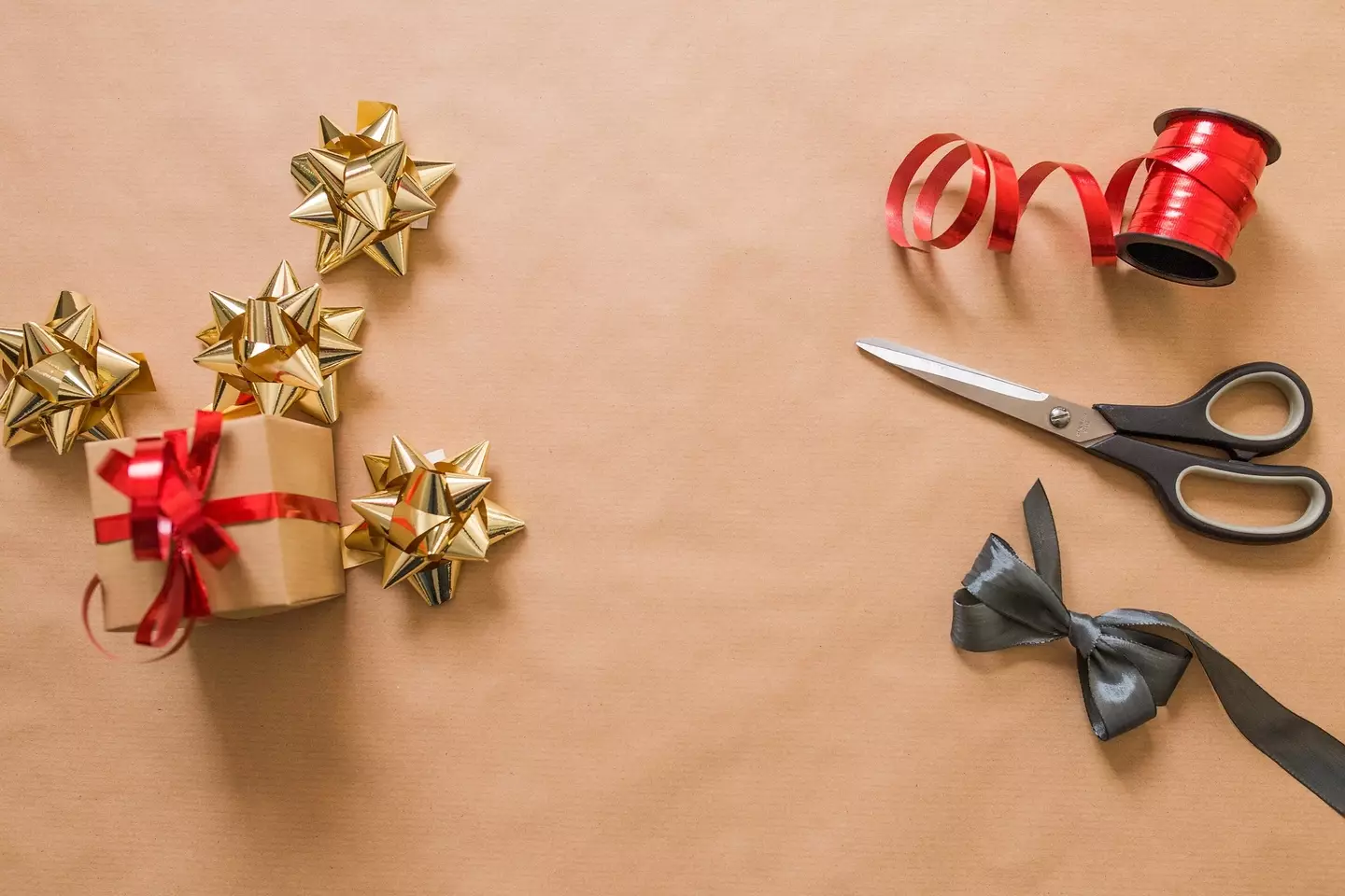 Wrapping paper often goes to waste after being torn open.