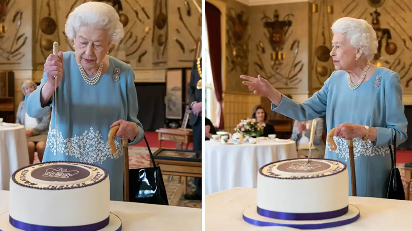 Fans Say Queen Is 'Over Cutting Cakes' In Hilarious Moment
