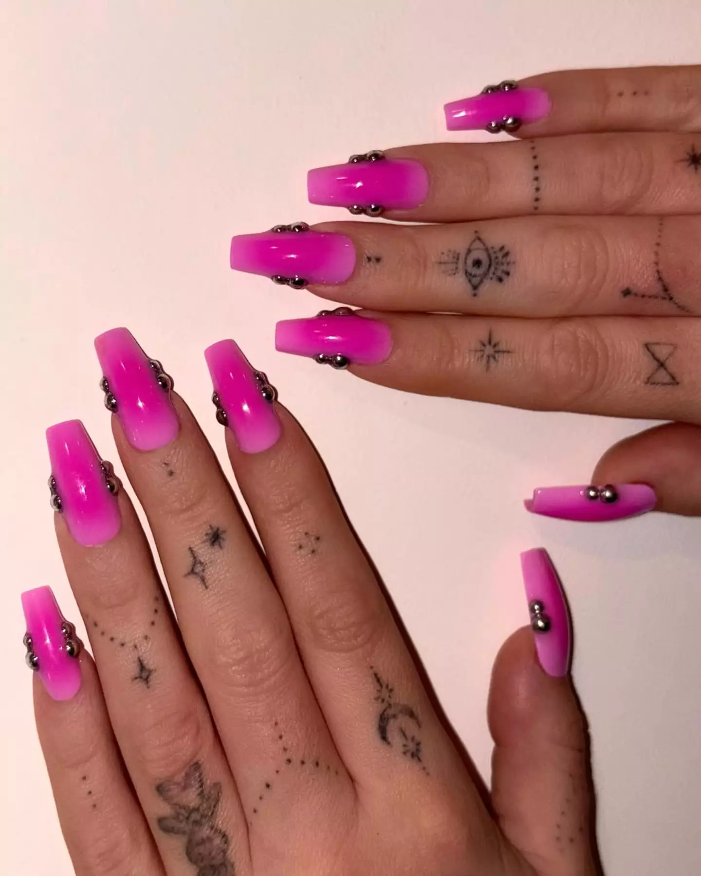 The nails in question have a very racy design that you may not have picked up on (Instagram/@nails_of_la)