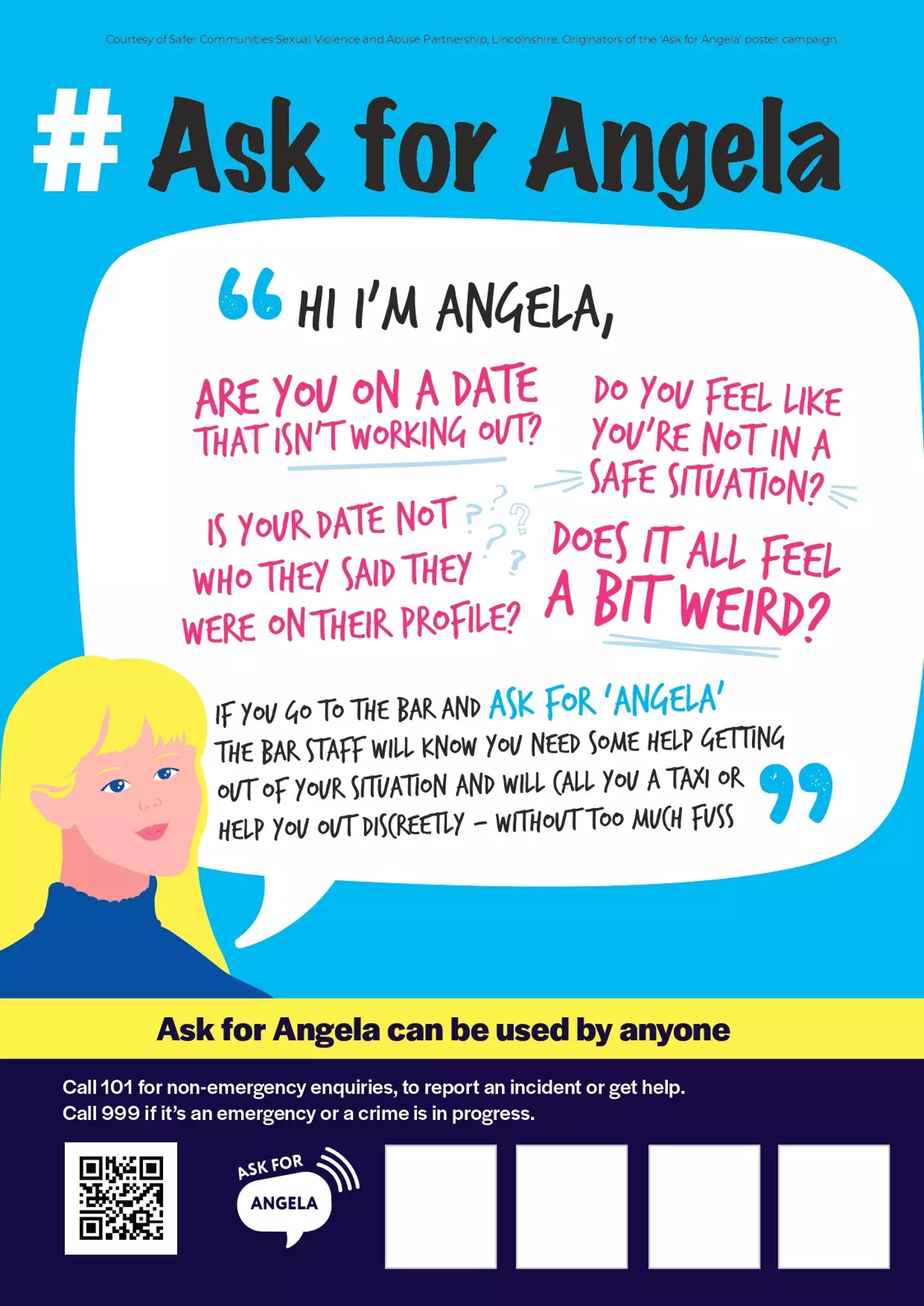 Ask for Angela has a bunch of great free resources on their website (Ask for Angela)