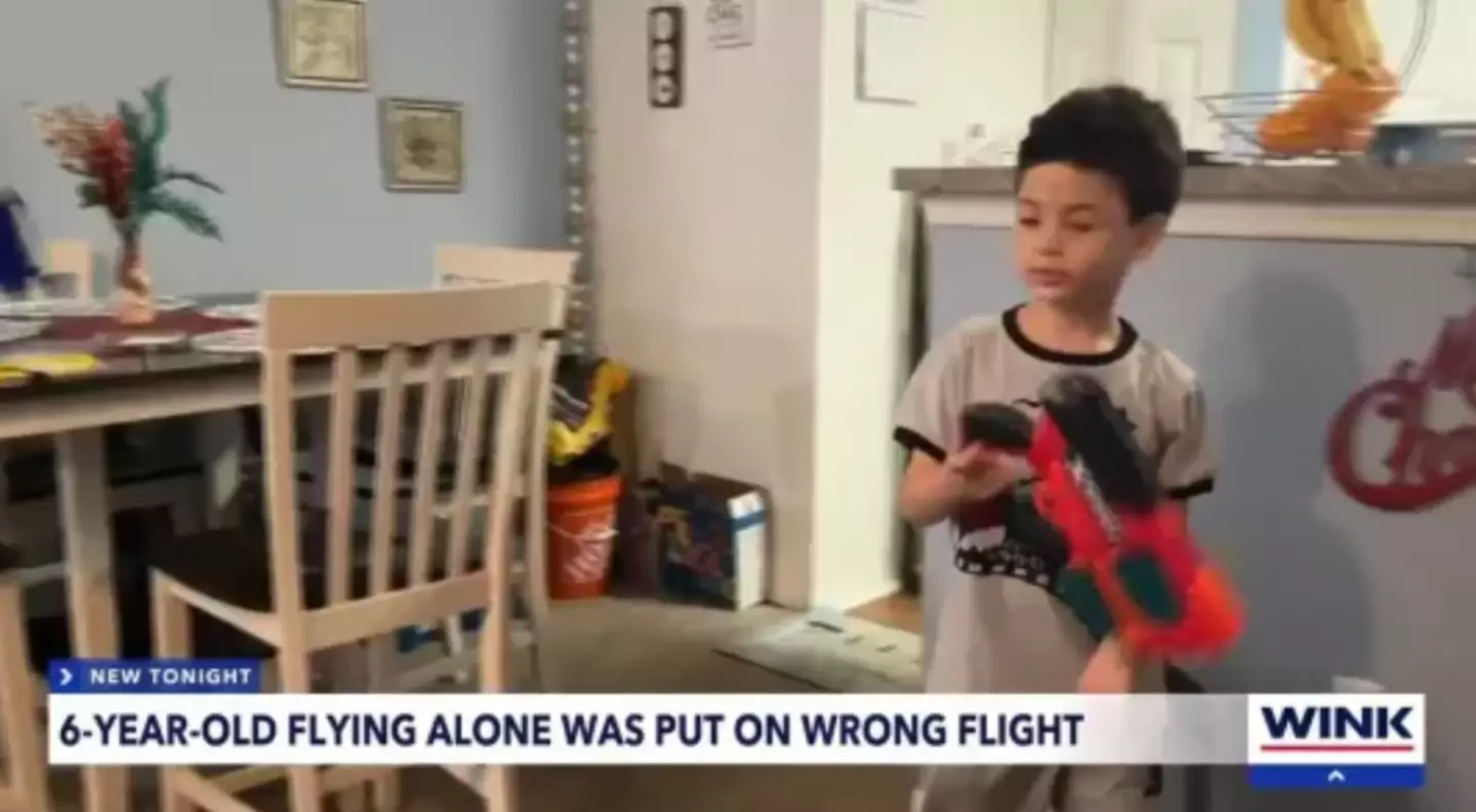 The six-year-old was supposed to go to Southwest Florida International Airport.