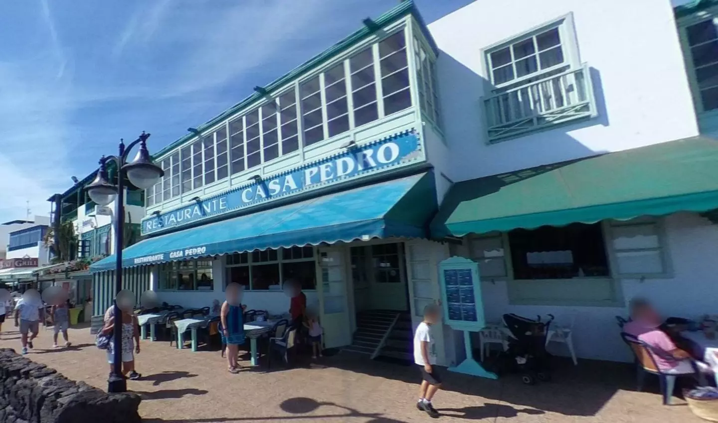 They ate at Casa Pedro, Playa Blanca.