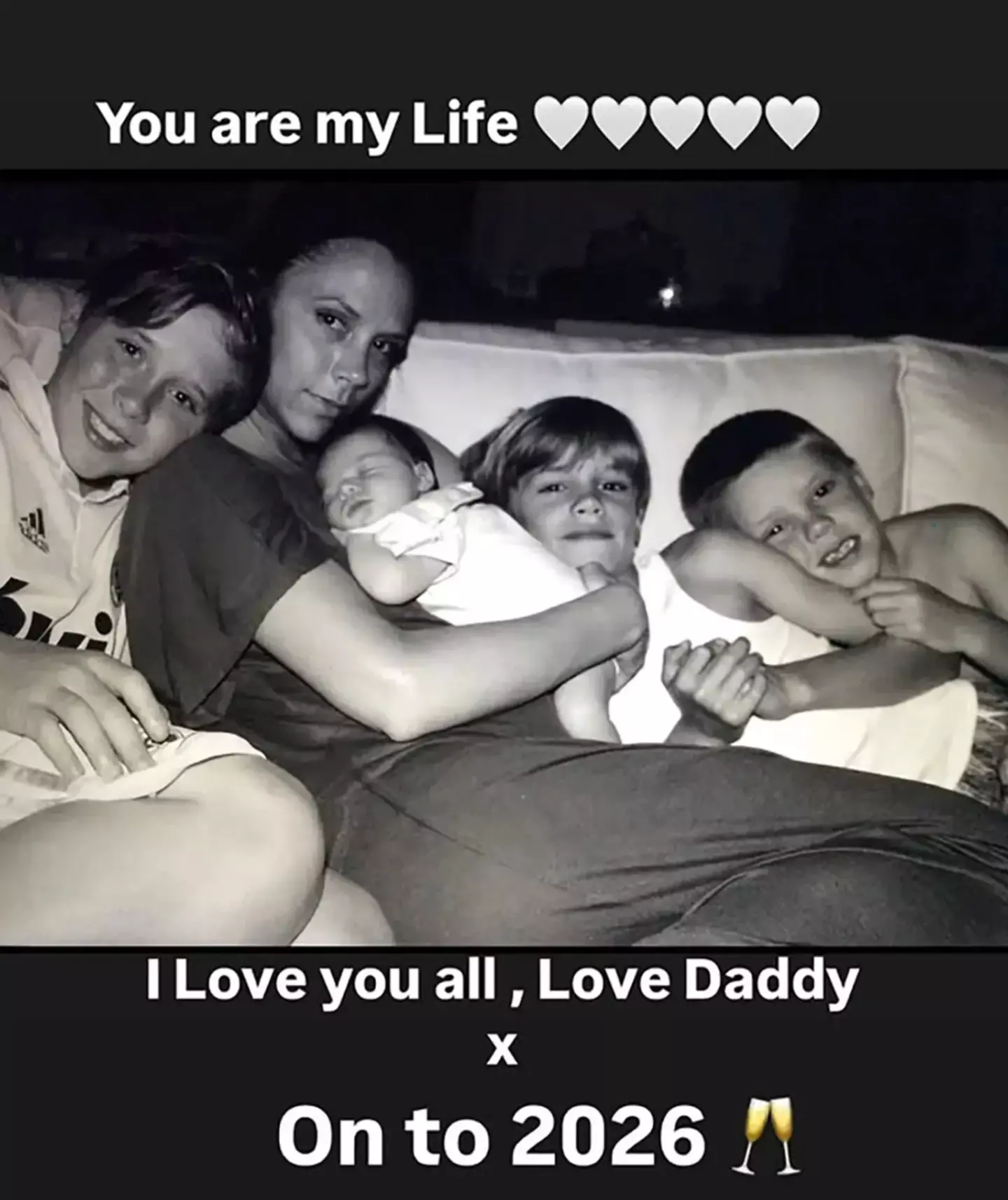 David extended an olive branch on social media on New Year's Eve (Instagram/davidbeckham)