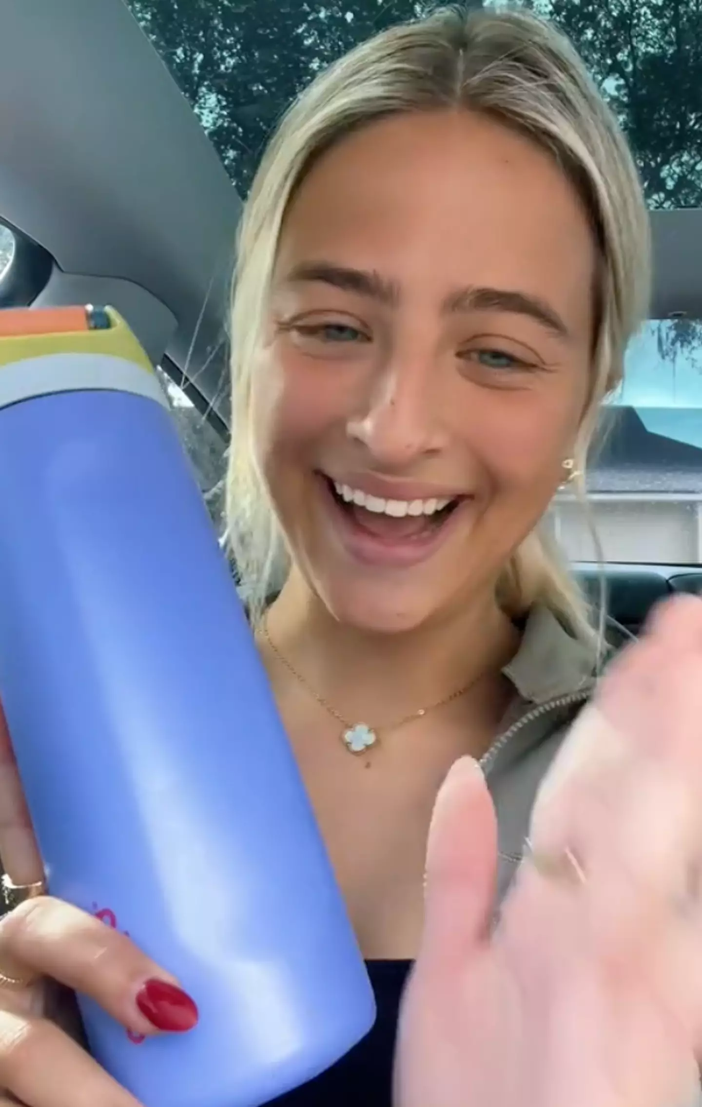 Avery opened up about her 'rancid' water bottle habit. (TikTok/@notaverykatherine)
