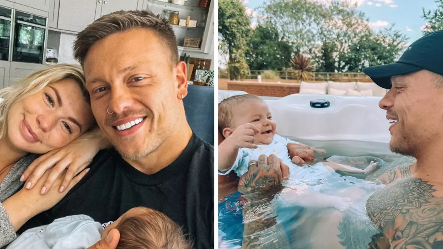 Fans in meltdown as Alex Bowen shares new pic of baby boy's face