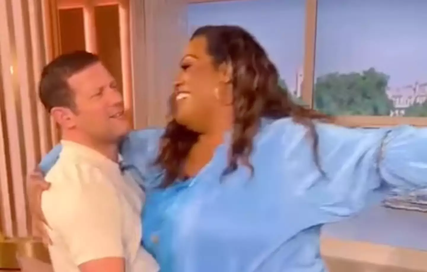 Hammond uploaded a video of the pair dancing to social media.