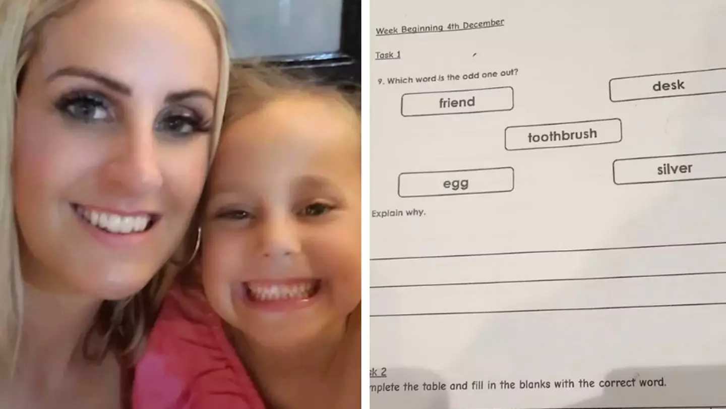 Mum asks for help as she's stumped by six-year-old daughter's homework question