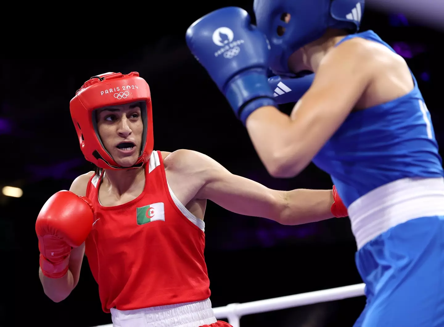 Imane Khelif punches Angela Carini (Richard Pelham/Getty Images)
