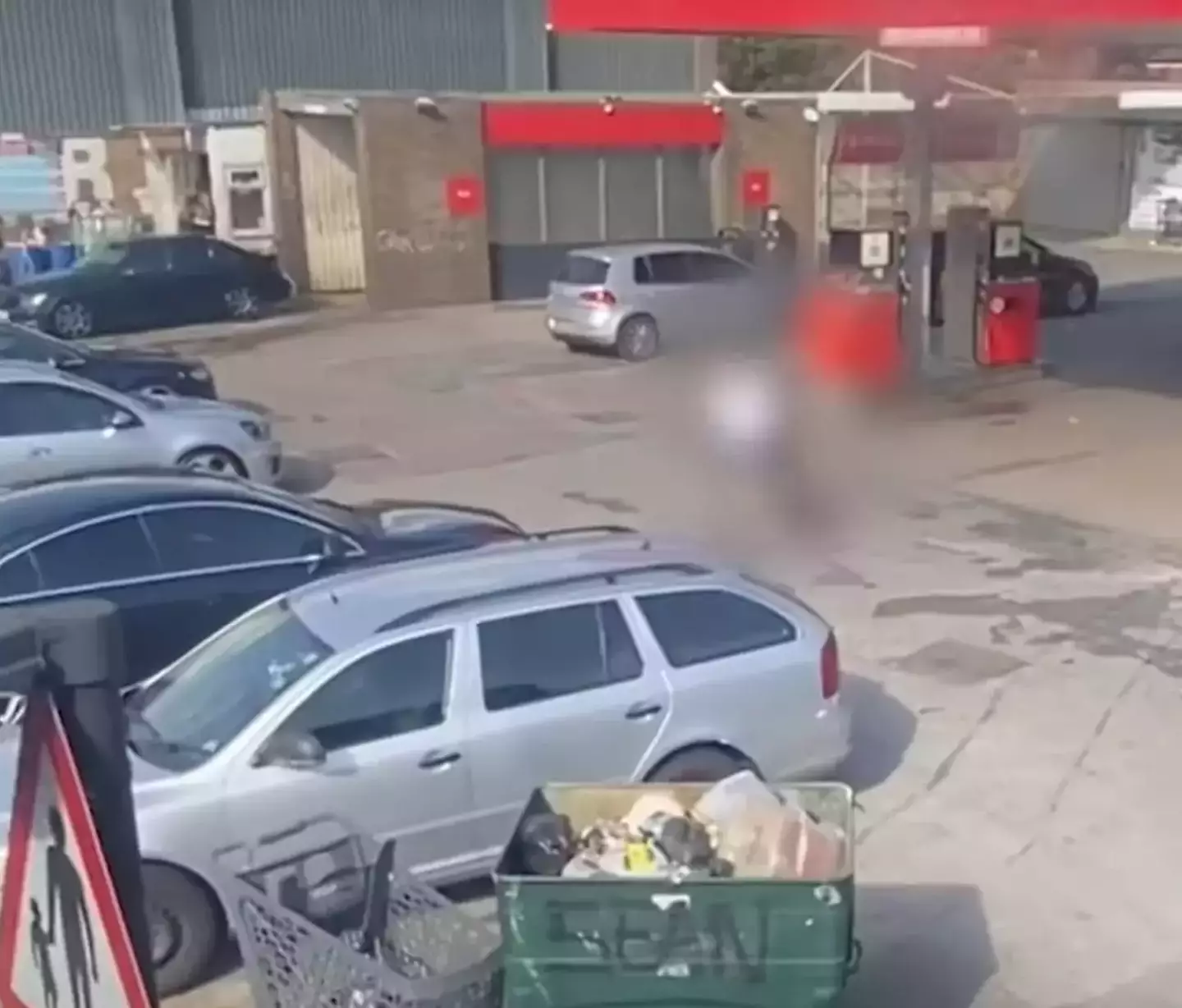 Horrifying footage showed the attack in Birmingham.