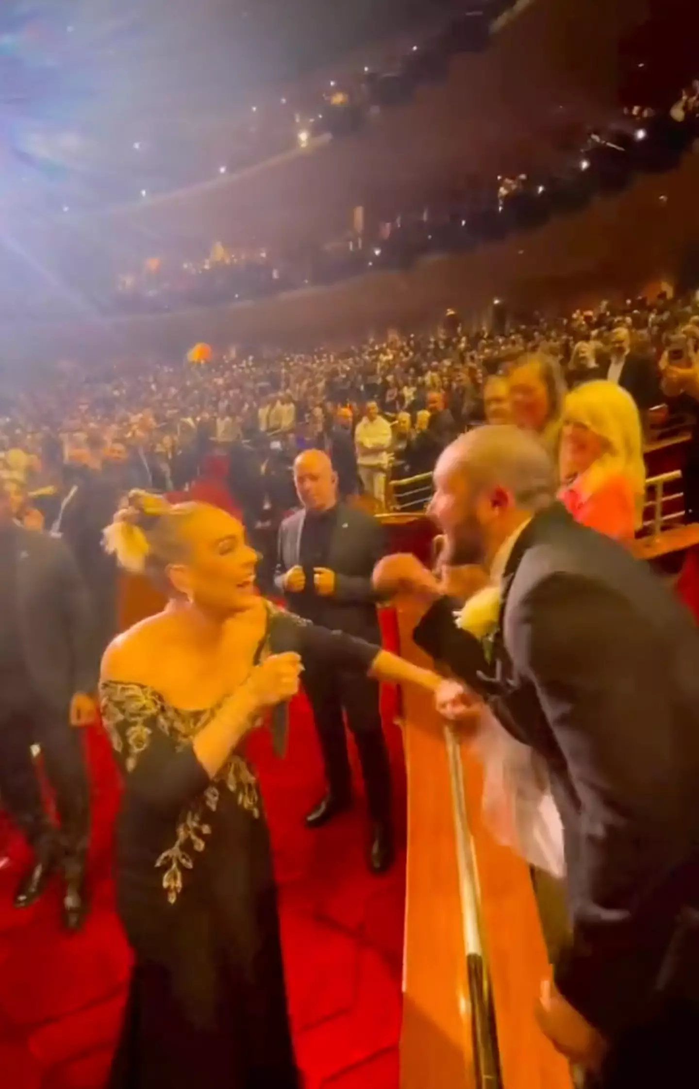 Adele stopped by to make the couple's day.