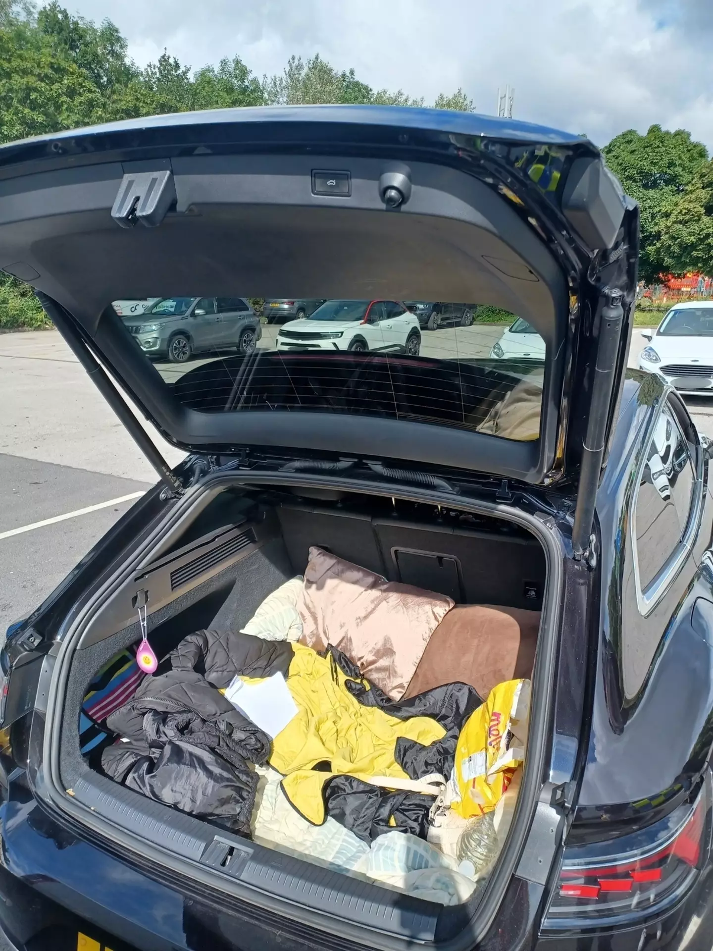 Two children were discovered in the boot of the car.