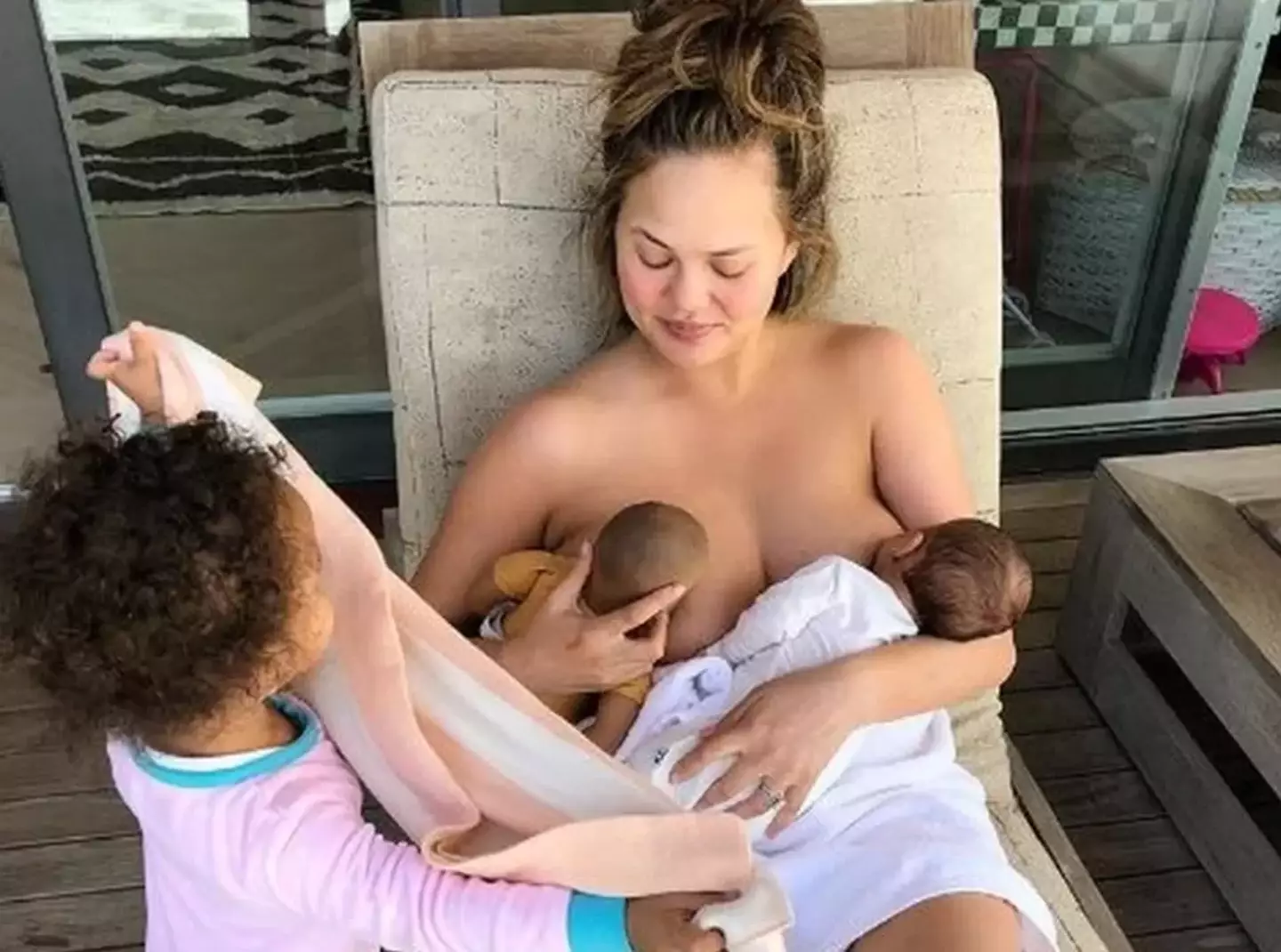 Chrissy received backlash for breastfeeding her daughter's doll.