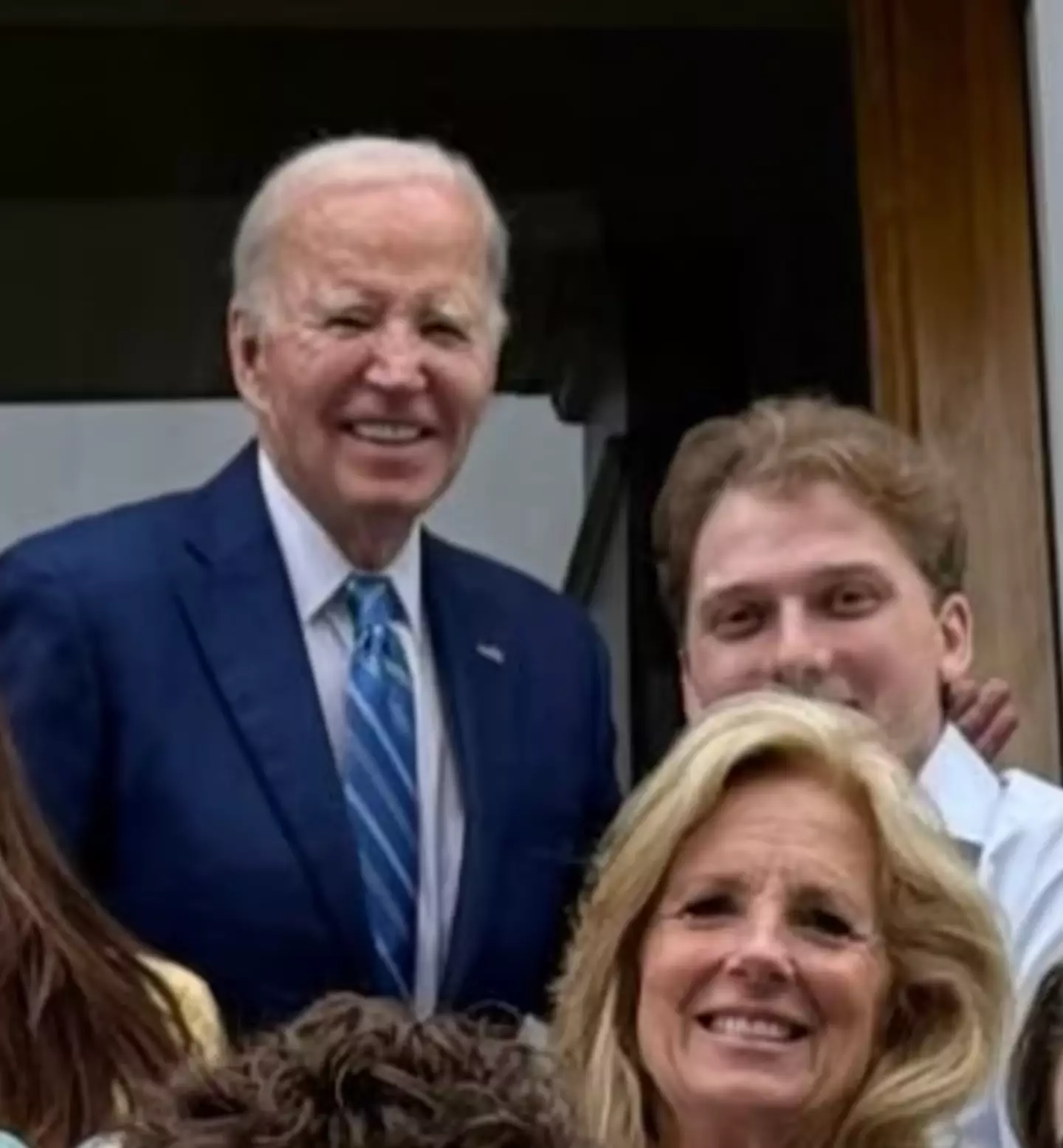 People were particularly perplexed by Biden left hand placement (X/@joebiden)