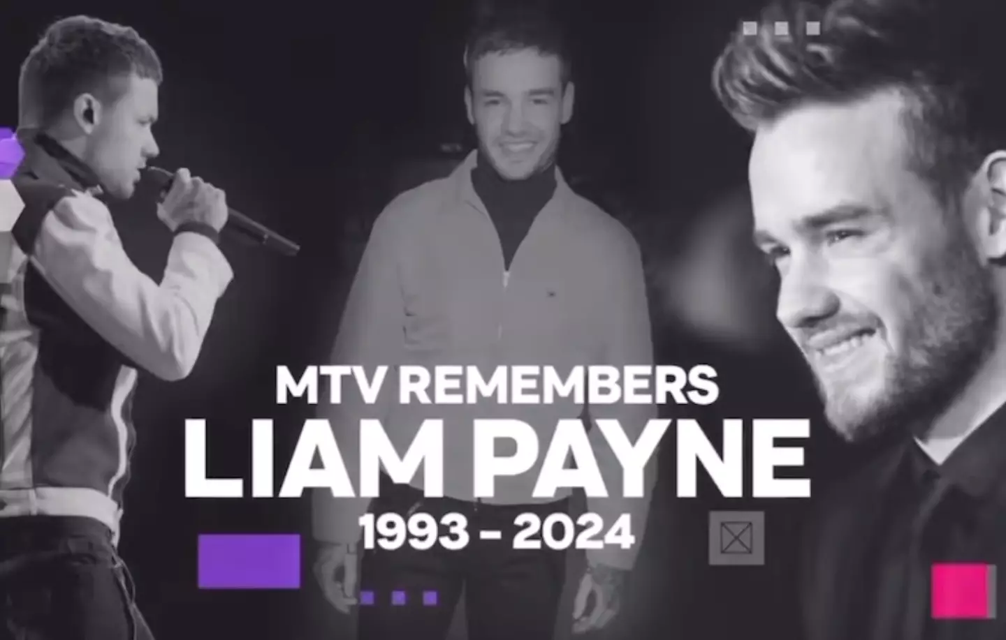 A compilation of photos also played (MTV/Channel 5)