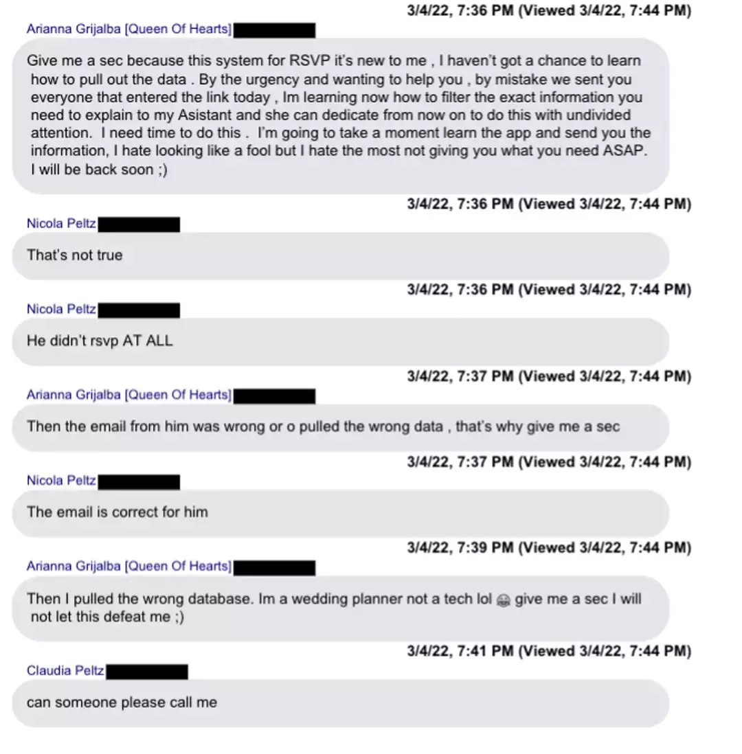 It’s understood that the couple went through three different wedding planners (CIRCUIT COURT OF THEELEVENTH JUDICIAL CIRCUIT IN ANDFOR MIAMI-DADE COUNTY, FLORIDA)