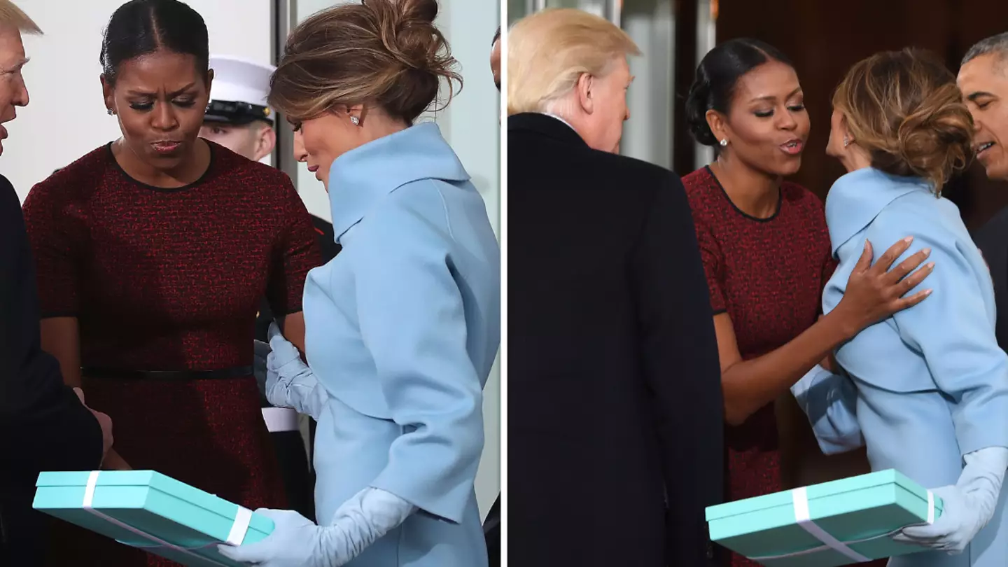 Michelle Obama revealed what was actually inside mystery gift from Melania Trump following extremely awkward inauguration day encounter