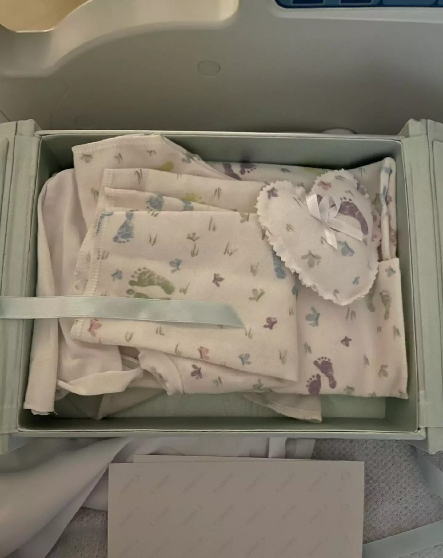 Maya shared an image of the memory box she received after giving birth to Mason. (