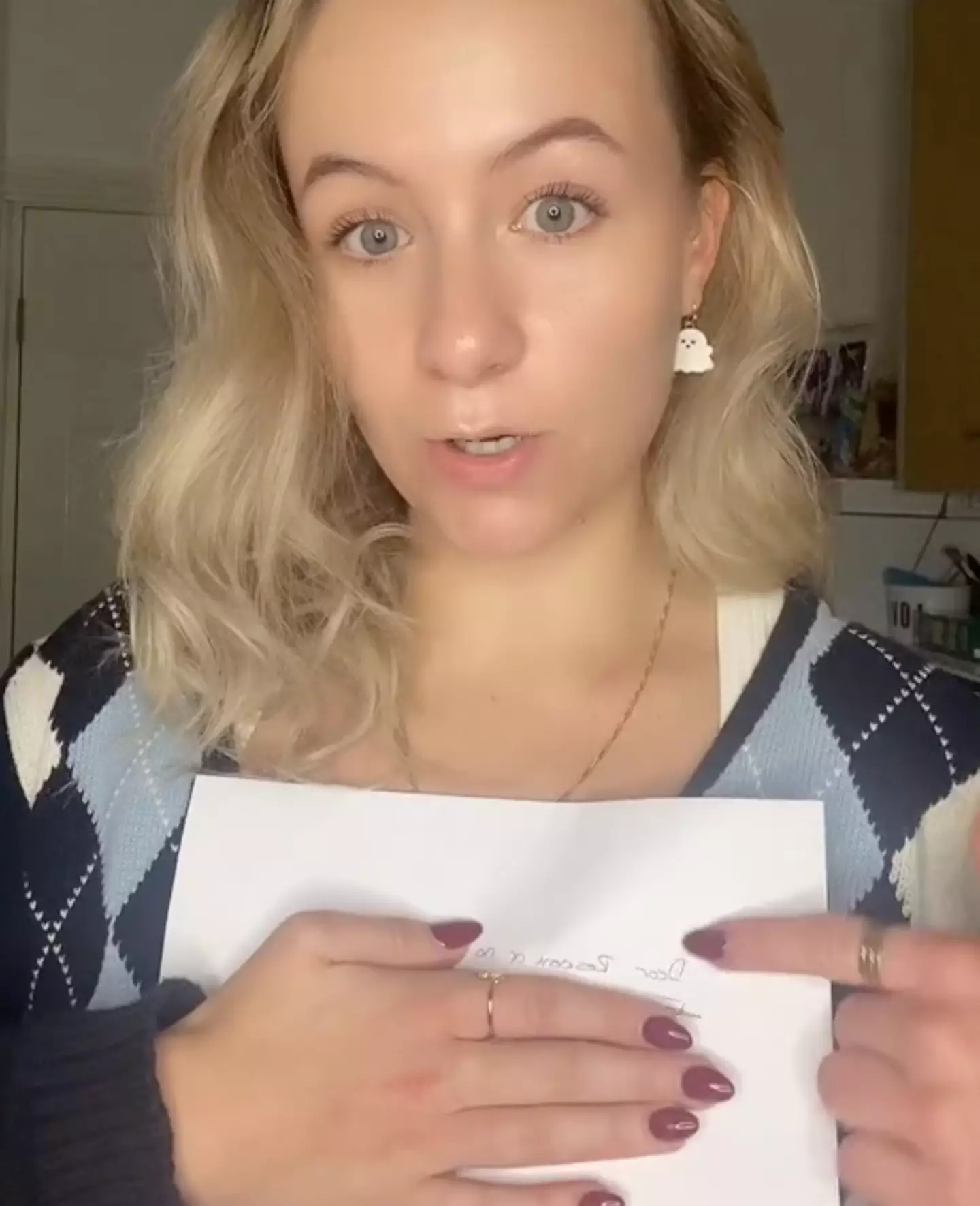 Meg shared the contents of the letter on TikTok.