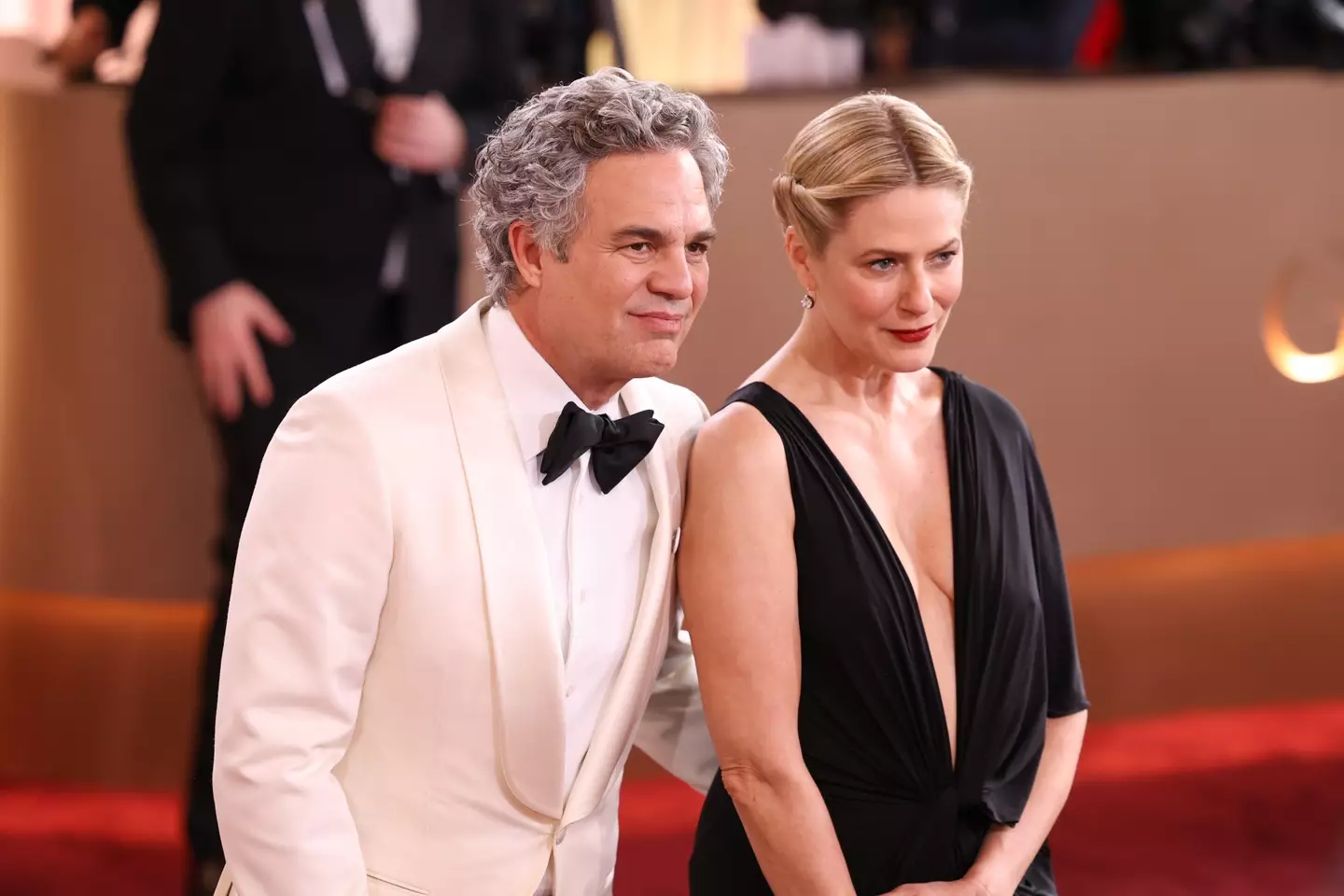 Mark Ruffalo appeared at the Golden Globes with his wife, Sunrise Coigney (Jesse Grant/2026GG/Penske Media via Getty Images)