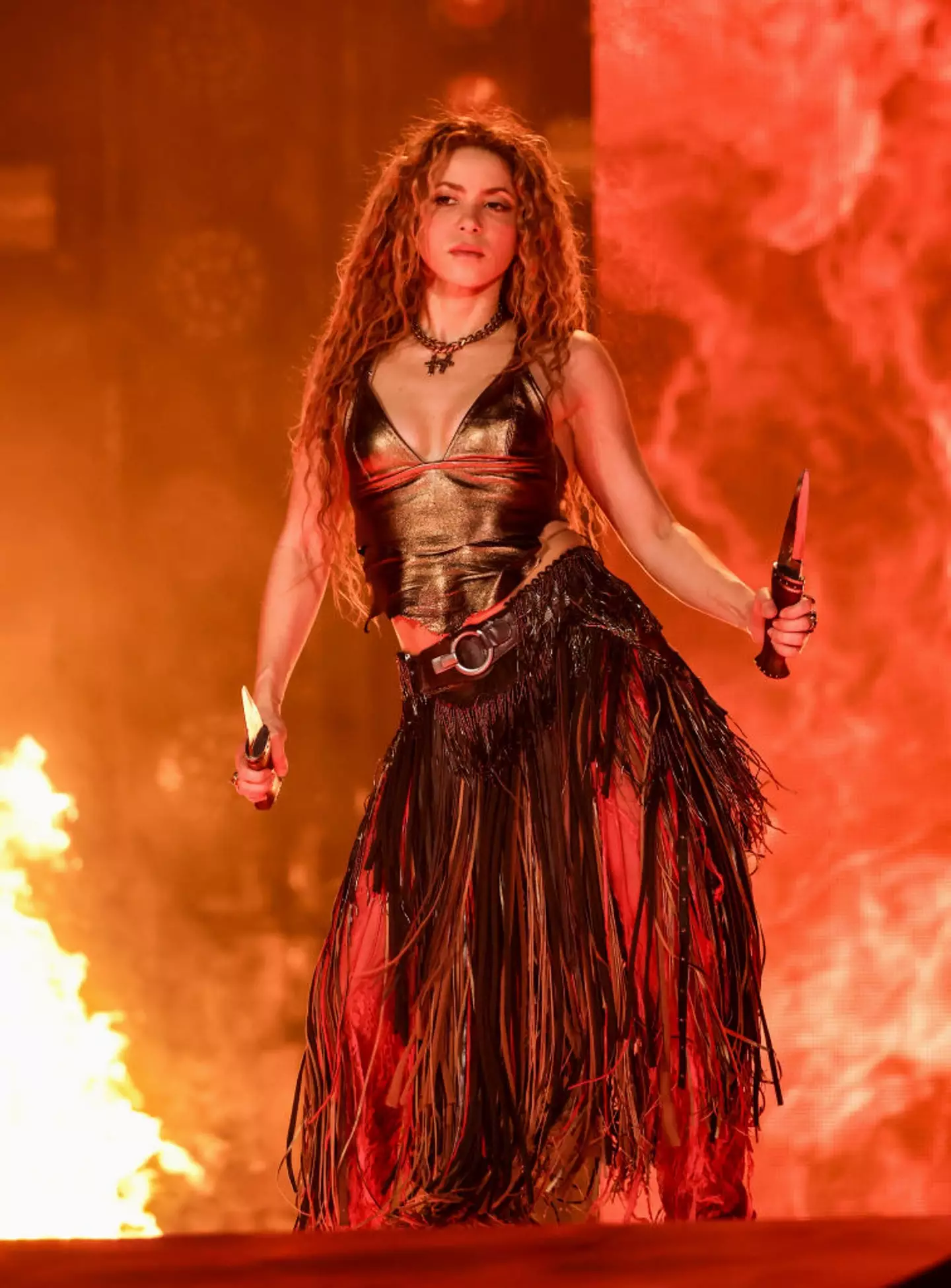 Shakira is currently on a world tour with her 12th studio album (Kevin Mazur/Getty Images for Live Nation)