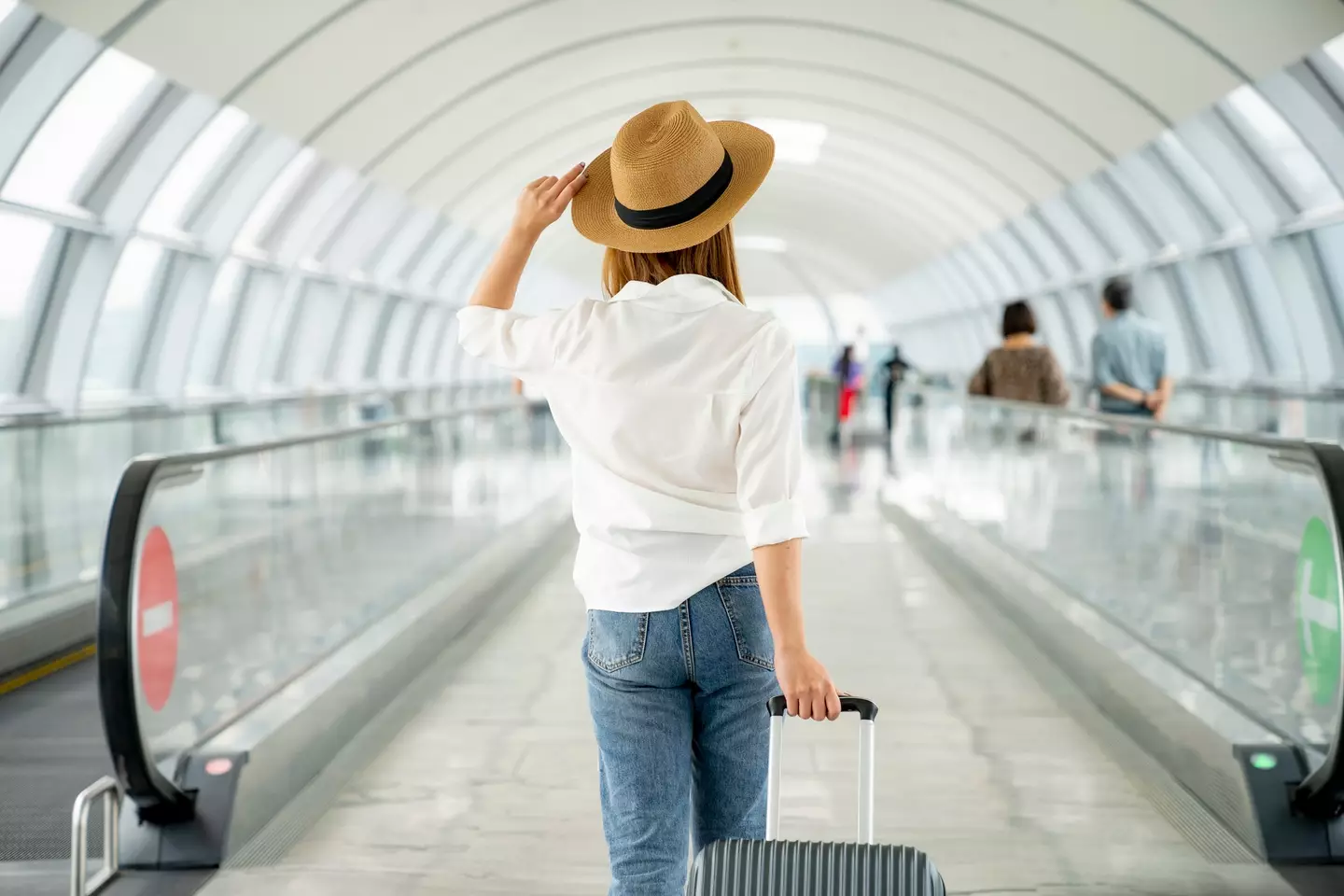 Not sure jeans would be the comfiest for a long flight... (Getty Stock Image)