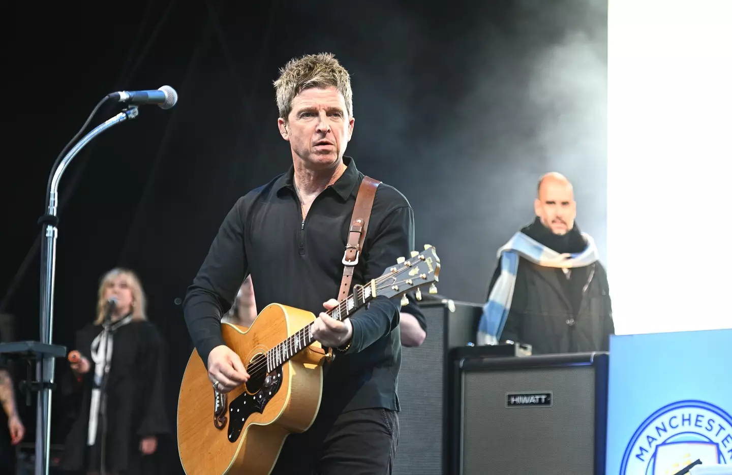 A witness has recalled the horrific moment an Oasis fan fell to their death during the band's Wembley concert on Saturday (Gus Stewart/Redferns/Getty Images)