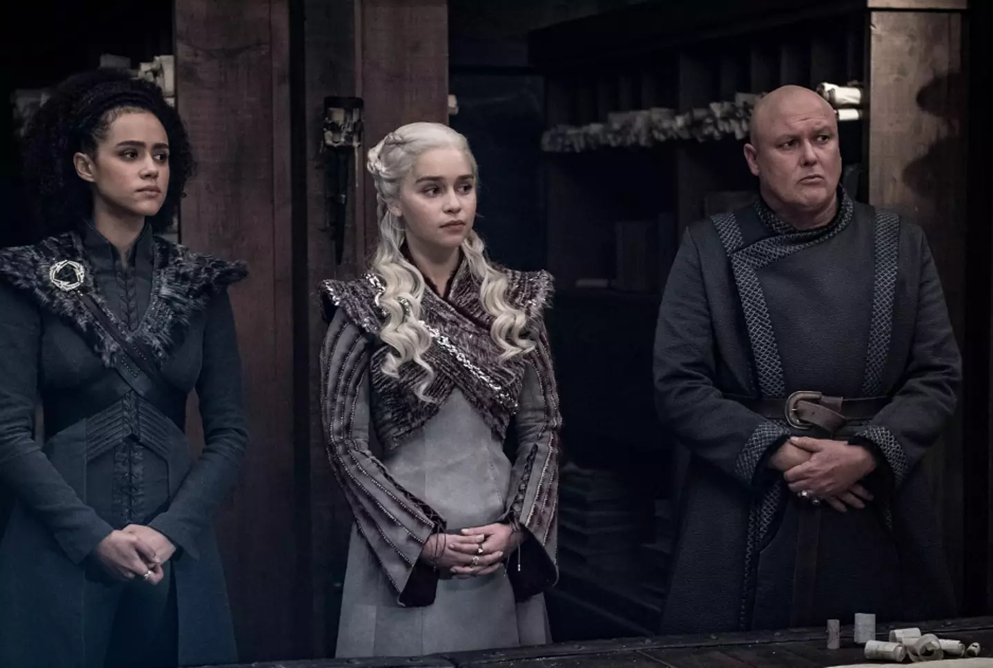 Thankfully, here co-star Jason Momoa was there to help her. (HBO)