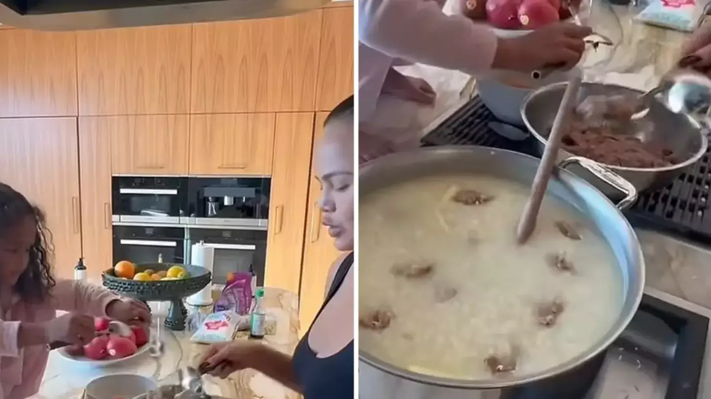 Chrissy Teigen defended after being called out for ‘dirty’ act with her daughter in kitchen
