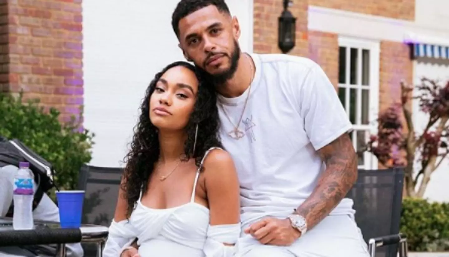Leigh-Anne PInnock and fiance Andre Gray on his 30th birthday. (