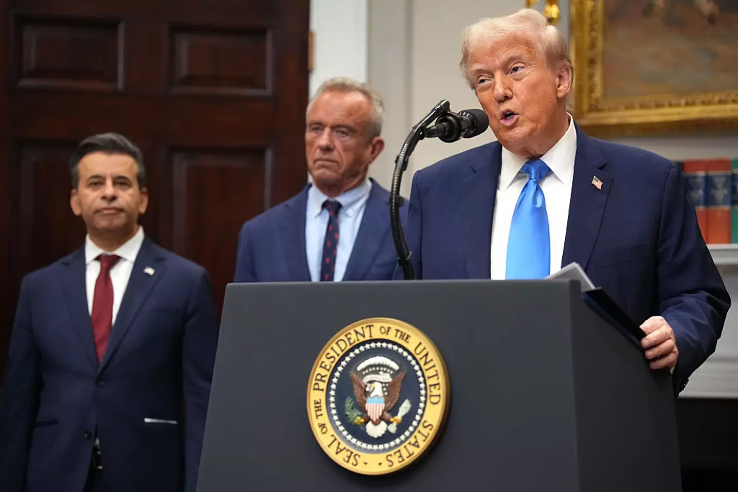 Donald Trump's press conference on Monday was centred around health (Andrew Harnik/Getty Images)