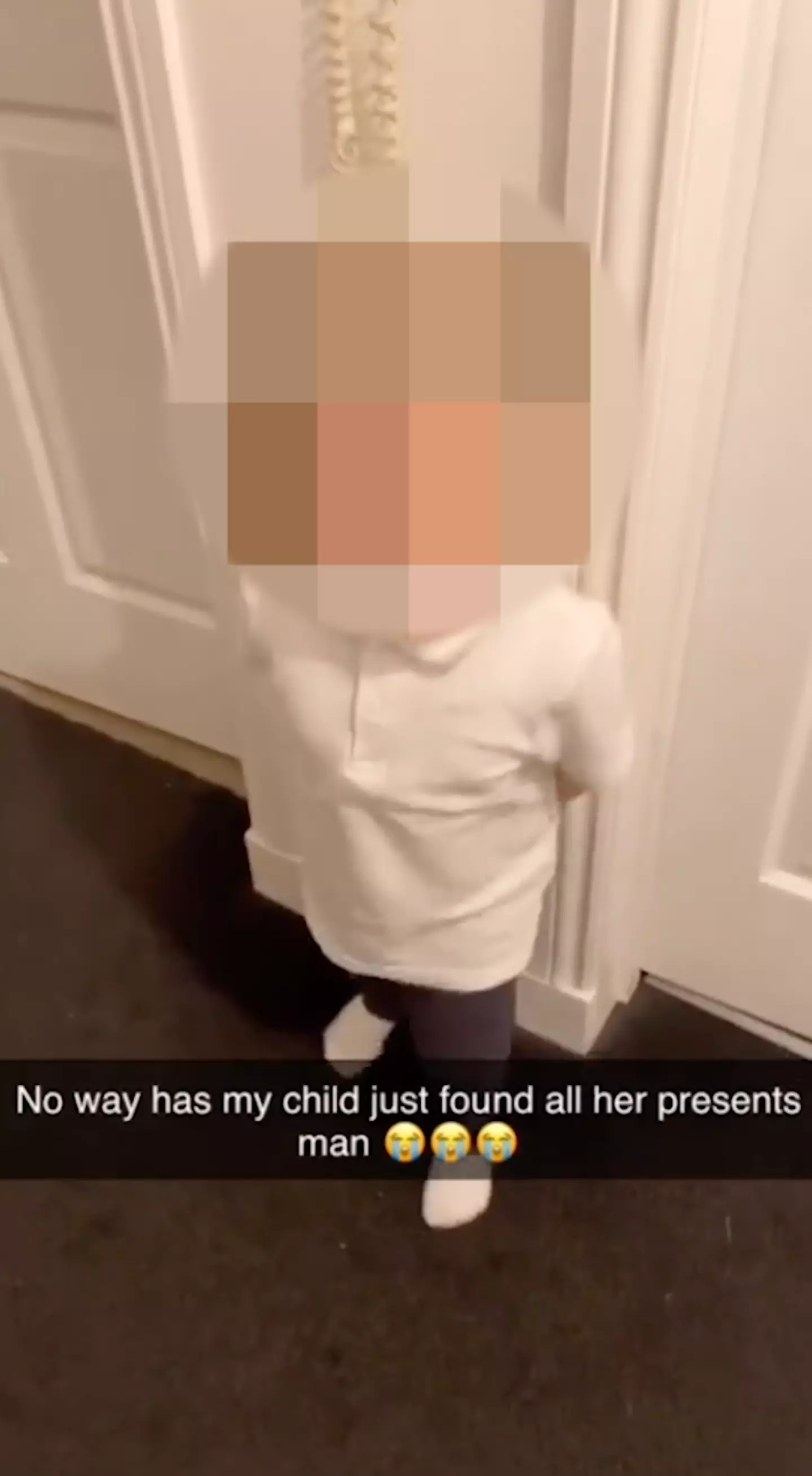 The little one managed to find all her gifts.