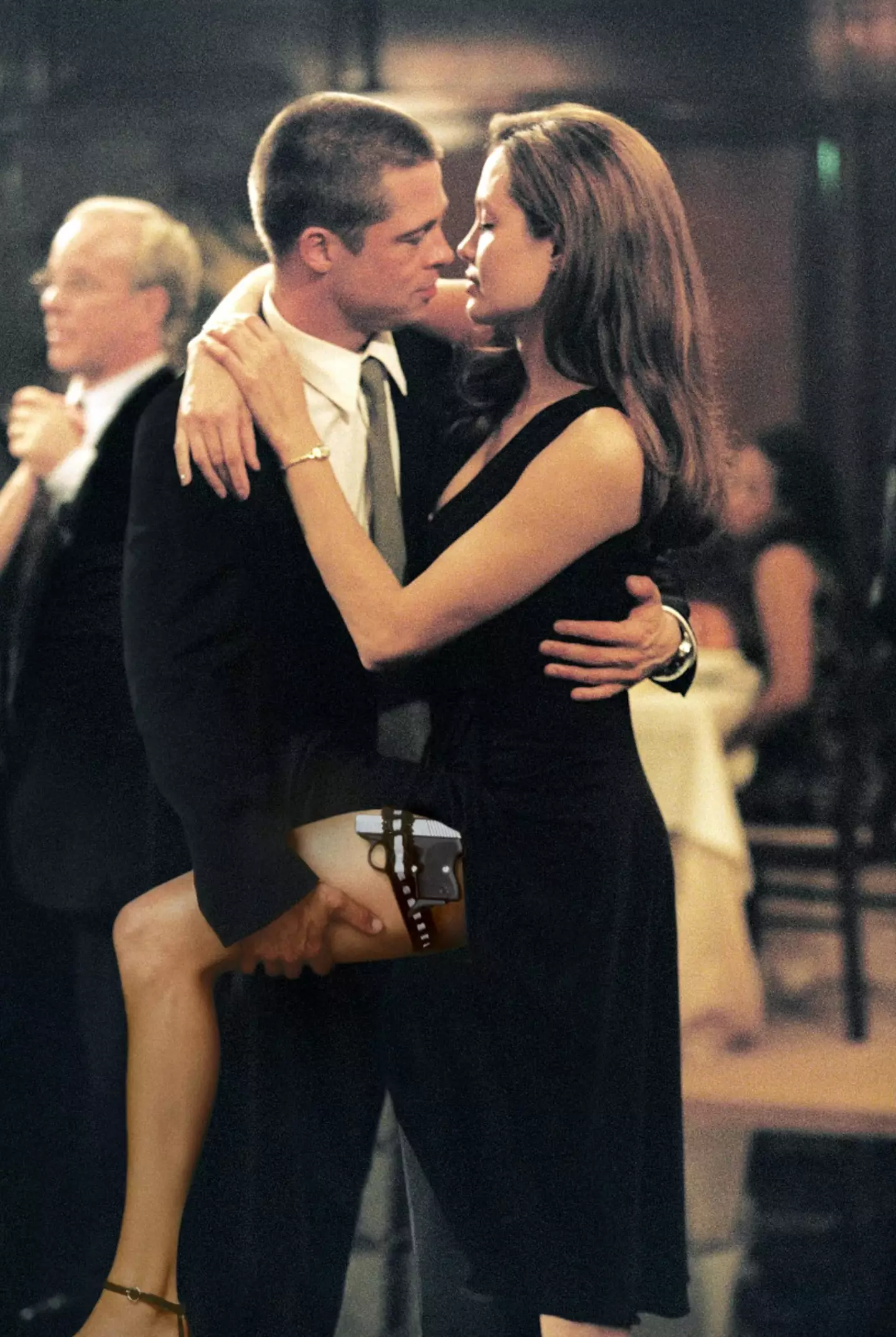 Brad Pitt and Angelina Jolie in Mr and Mrs Smith.