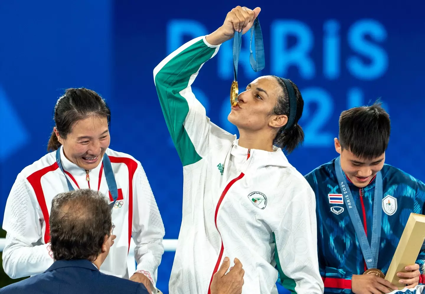 The athlete had a final message to spectators. (Aytac Unal/Anadolu via Getty Images)