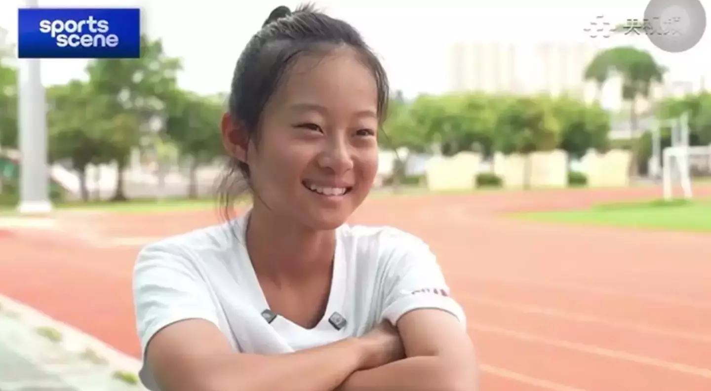The youngster competed in the in the Olympics' skateboarding event. (CGTN SPorts scene)