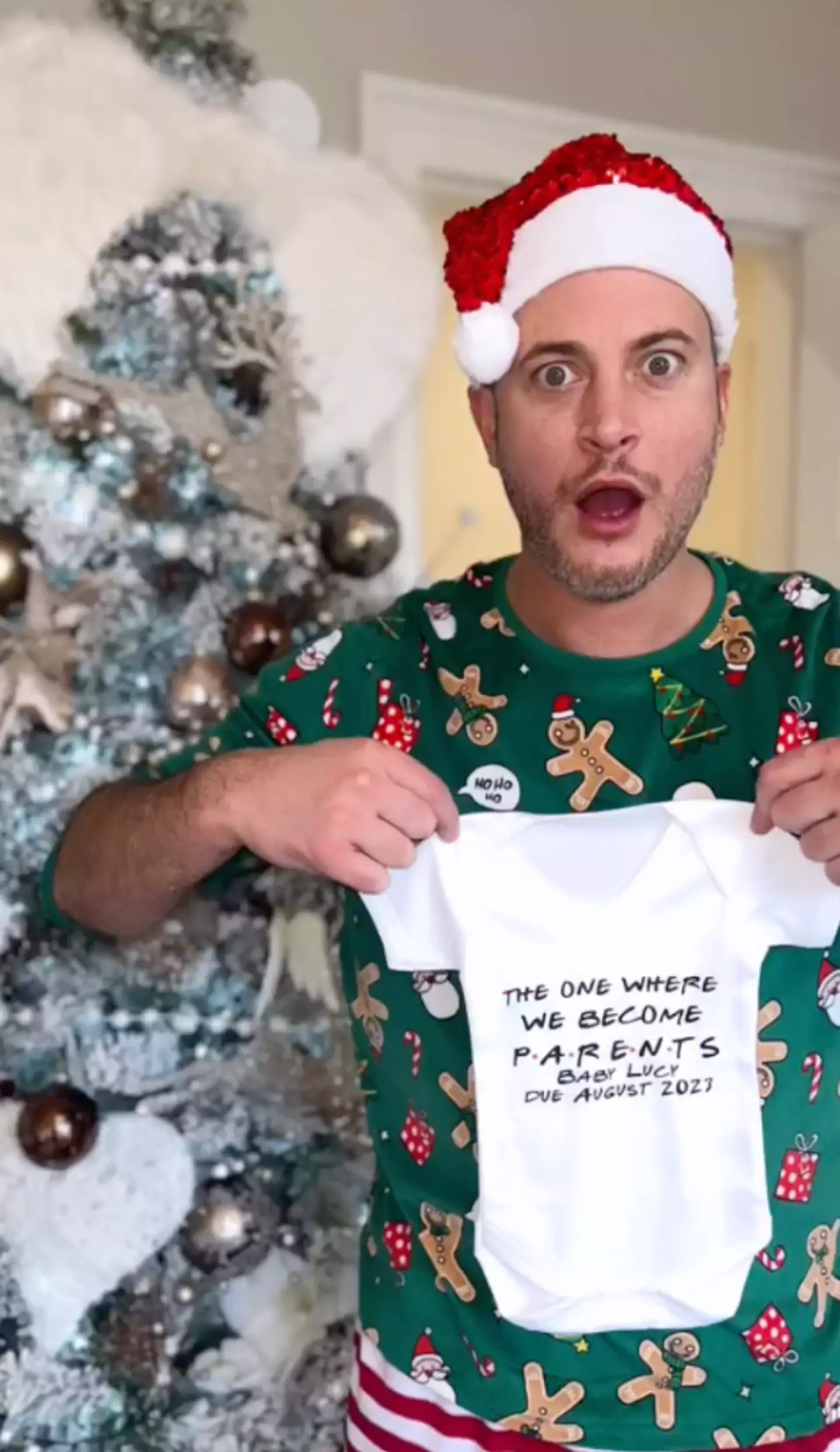 Gary Lucy shared the baby's due date in the clip.