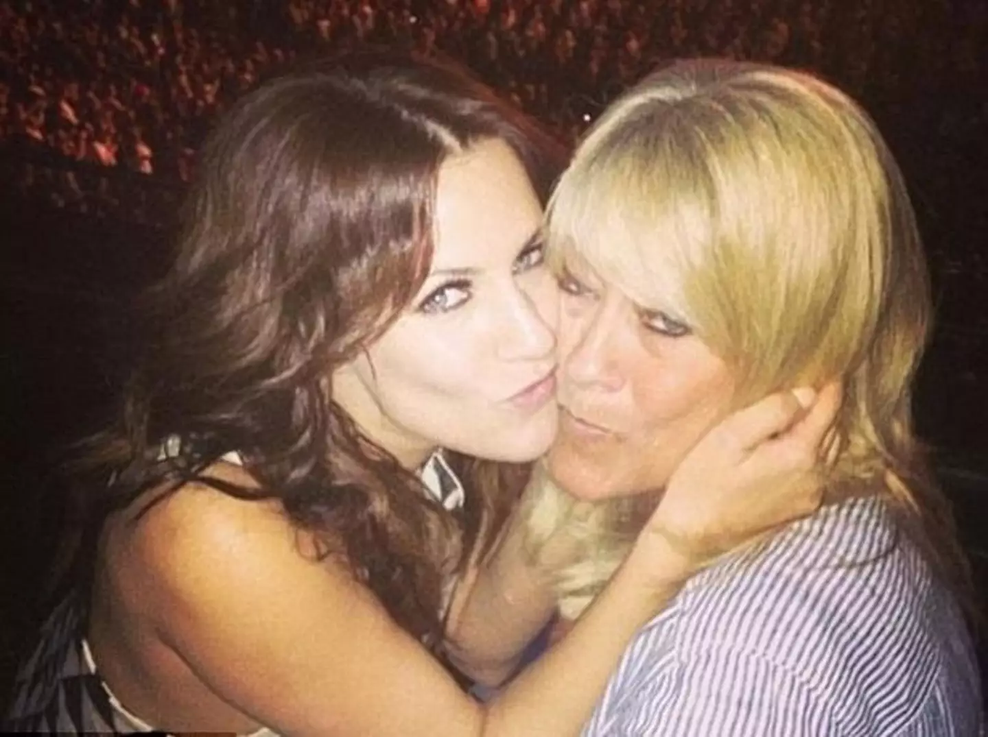 Caroline Flack and her mother Christine.