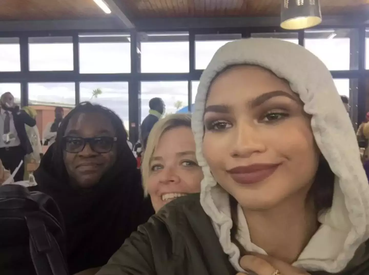 Zendaya with parents Claire Stoermer and Kazembe Ajamu Coleman.