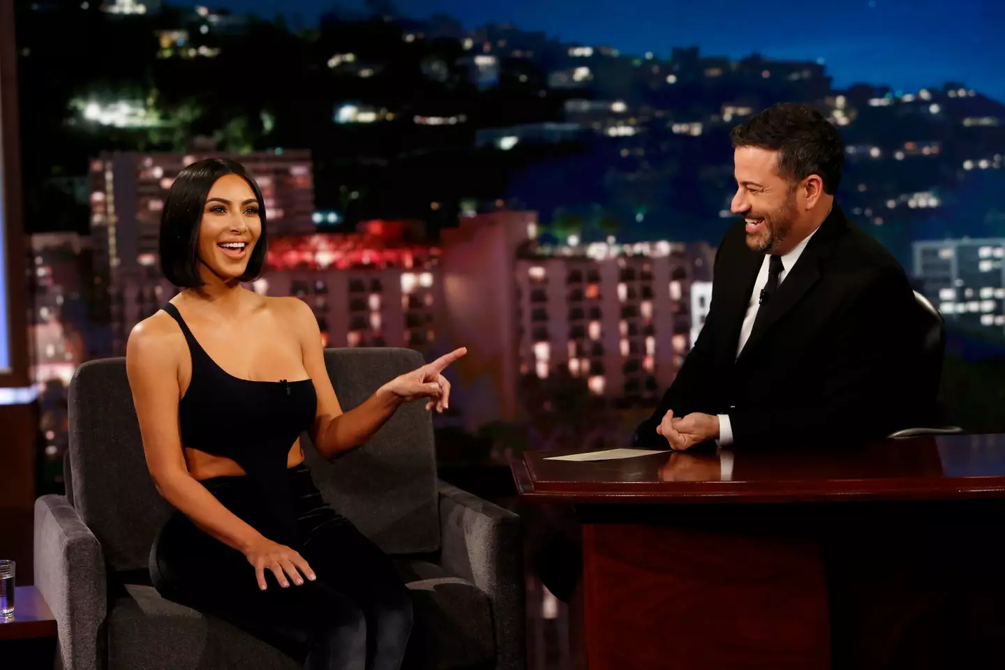 Kim made her confession on Jimmy Kimmel Live! (Randy Holmes via Getty Images)