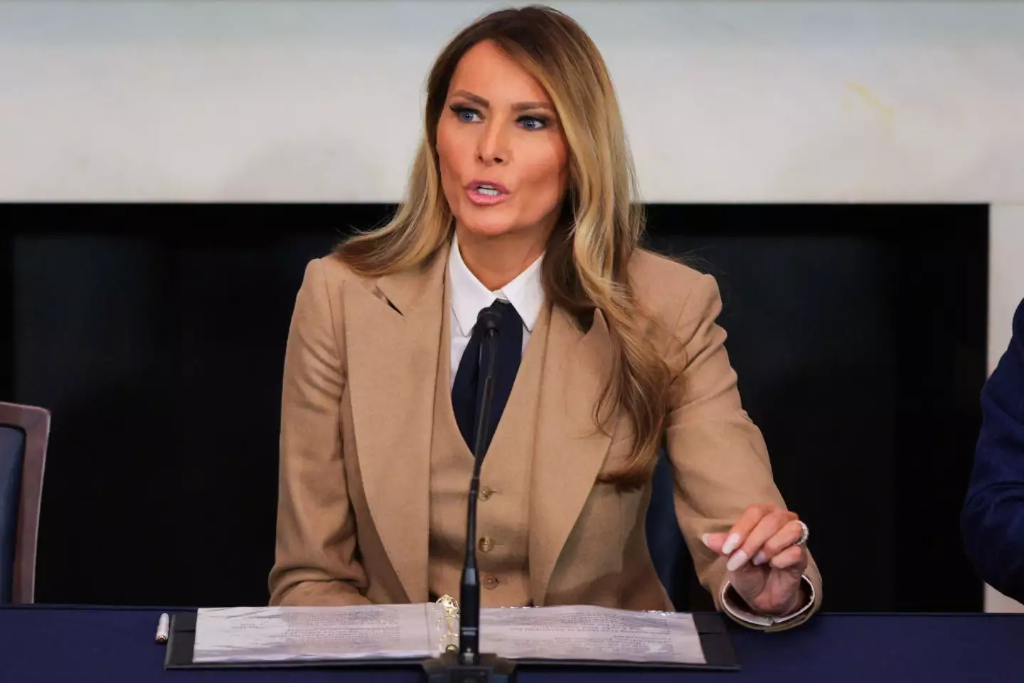 Melania made her first solo public appearance on Monday (Kayla Bartkowski/Getty Images)
