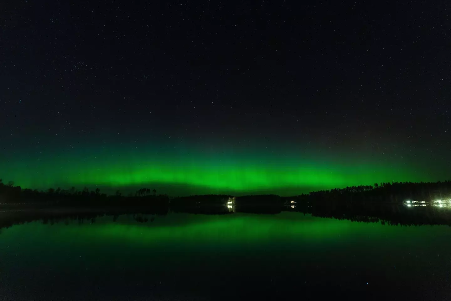 Areas without air pollution are the best place to see the Northern Lights.