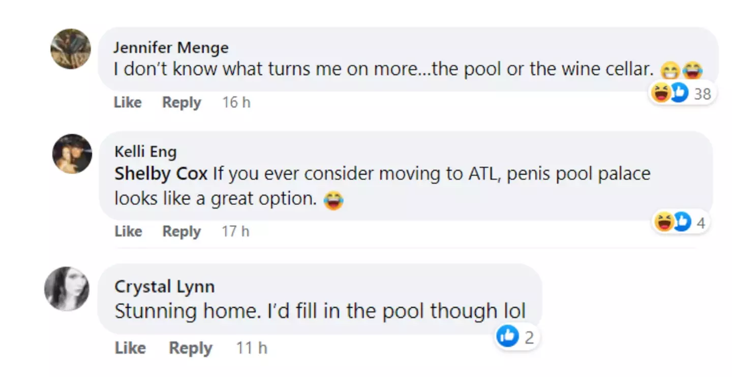 People couldn't help but laugh at the pool (