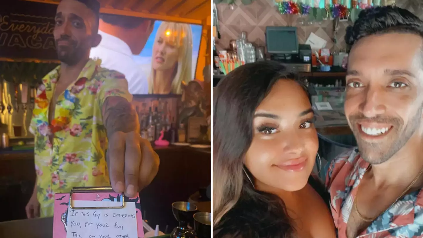 ‘Hero’ bartender praised for giving two girls note disguised as a receipt